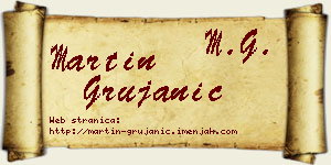 Martin Grujanić vizit kartica